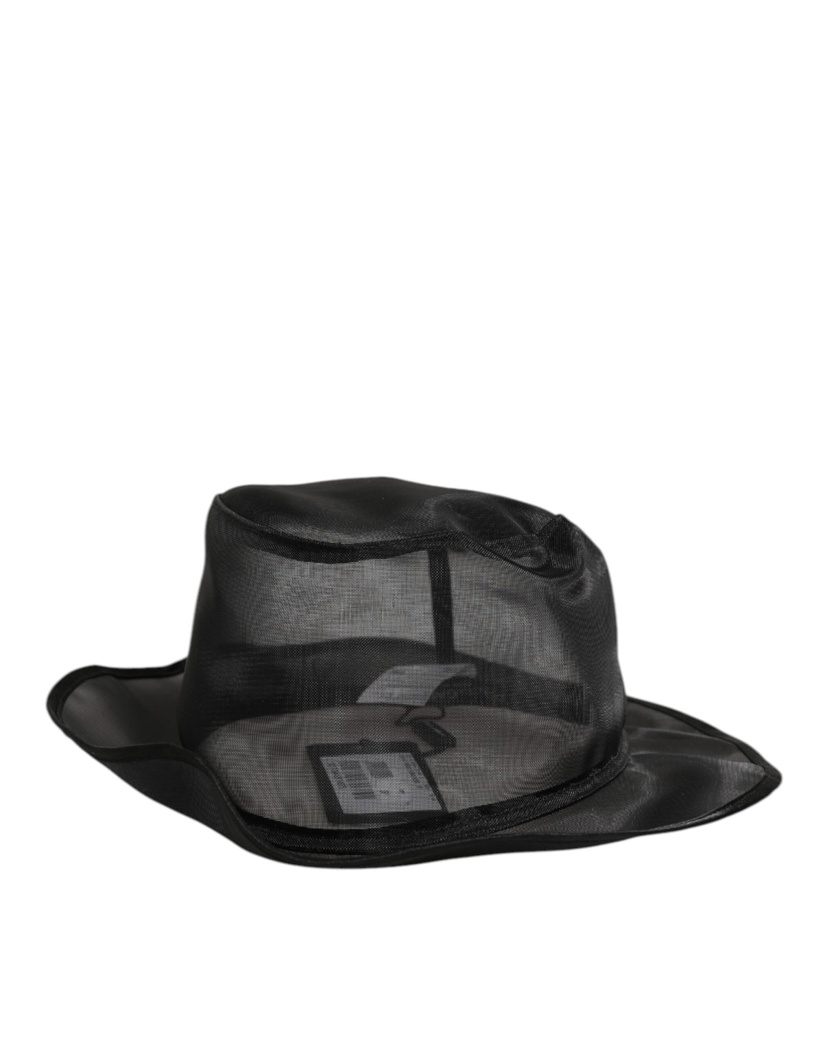 Black Silk Mesh Bucket Men Fisherman Cap Hat