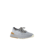 Gray Cotton Athletic Sneakers