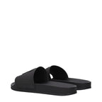 Black Cotton Slippers