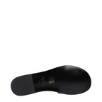 Black Leather Slippers