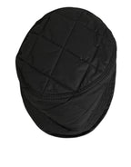Black Nylon Quilted Bucket Men Capello Hat