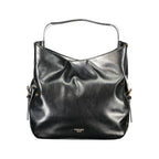 Black Polyurethane Women Hobo Bag