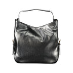 Black Polyurethane Women Hobo Bag