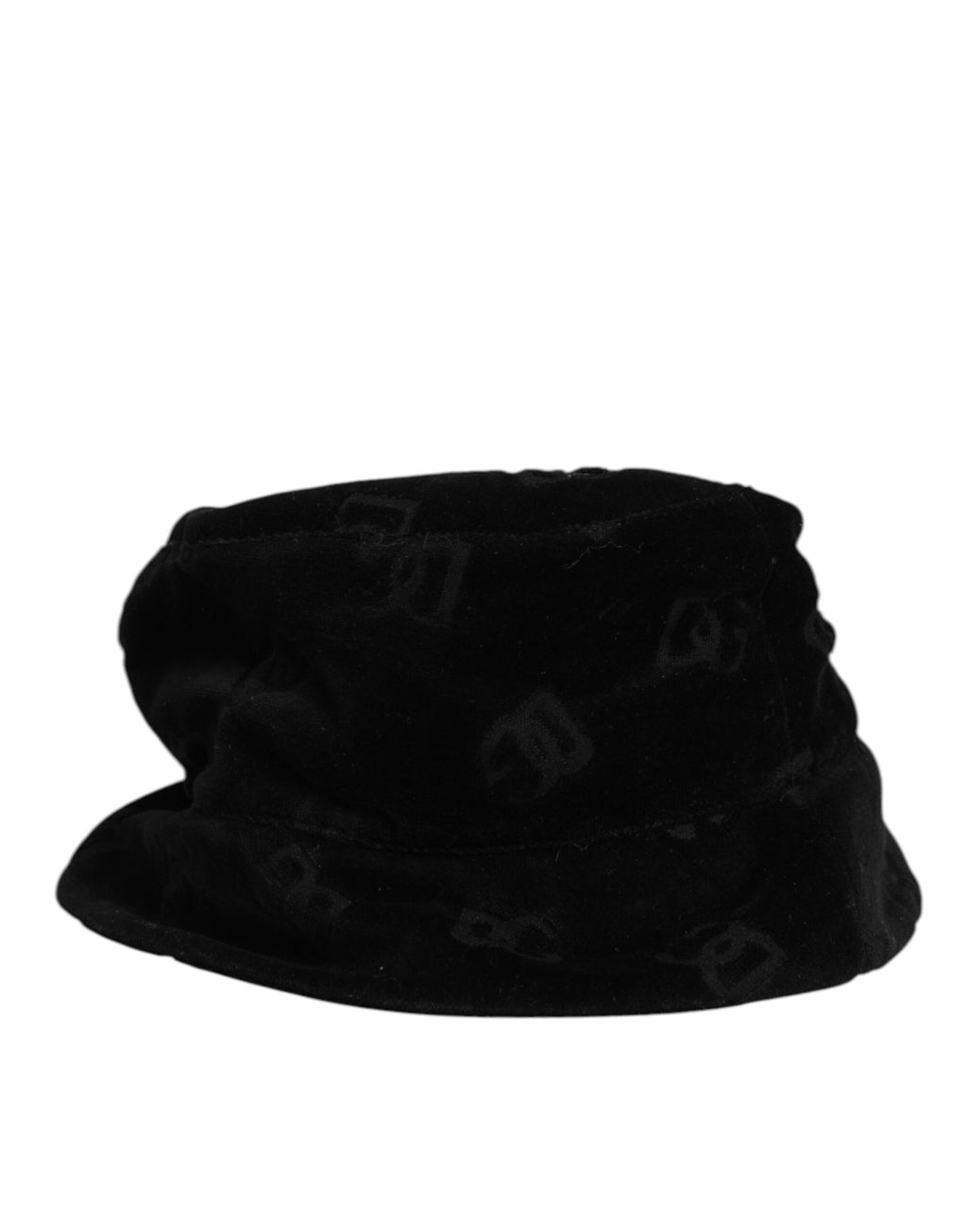 Black Cotton Suede Bucket Logo Capello Hat