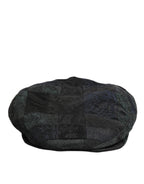 Black Polyester Newsboy Men Cloth Capello Hat