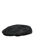 Black Polyester Newsboy Men Cloth Capello Hat