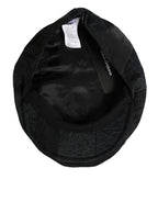 Black Polyester Newsboy Men Cloth Capello Hat