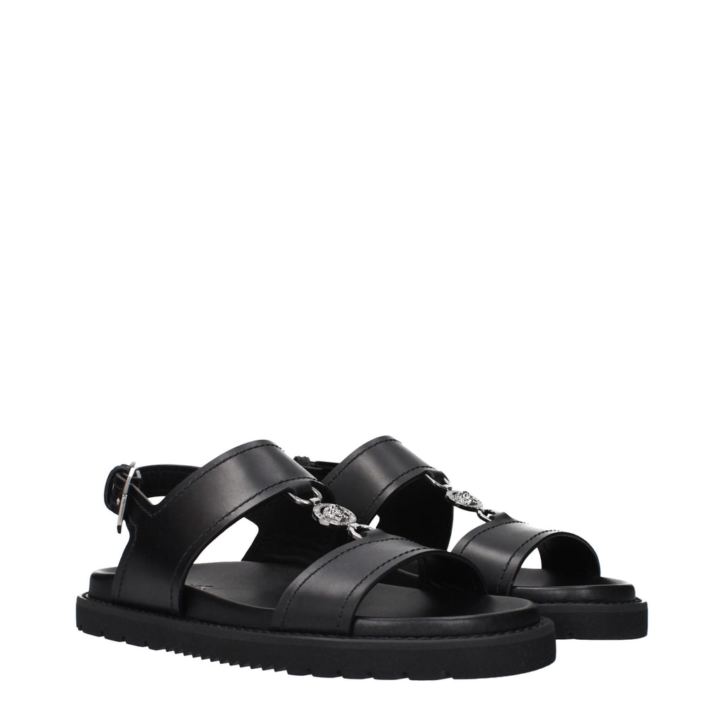 Black Leather Sandals