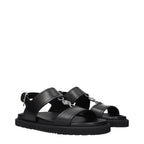 Black Leather Sandals