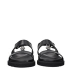 Black Leather Sandals