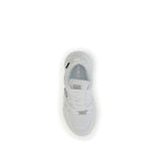 White Polyester Athletic Sneakers