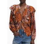 Arancione Viscosa Women Shirt