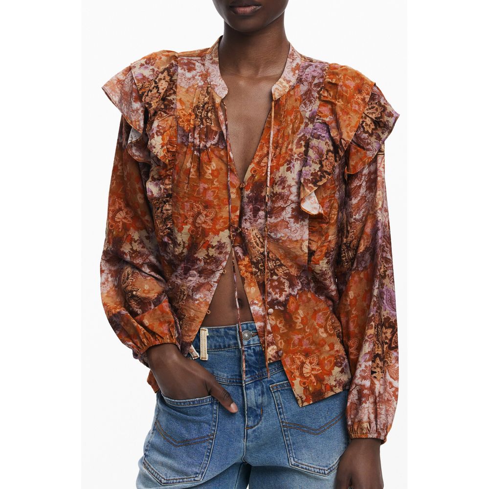Arancione Viscosa Women Shirt
