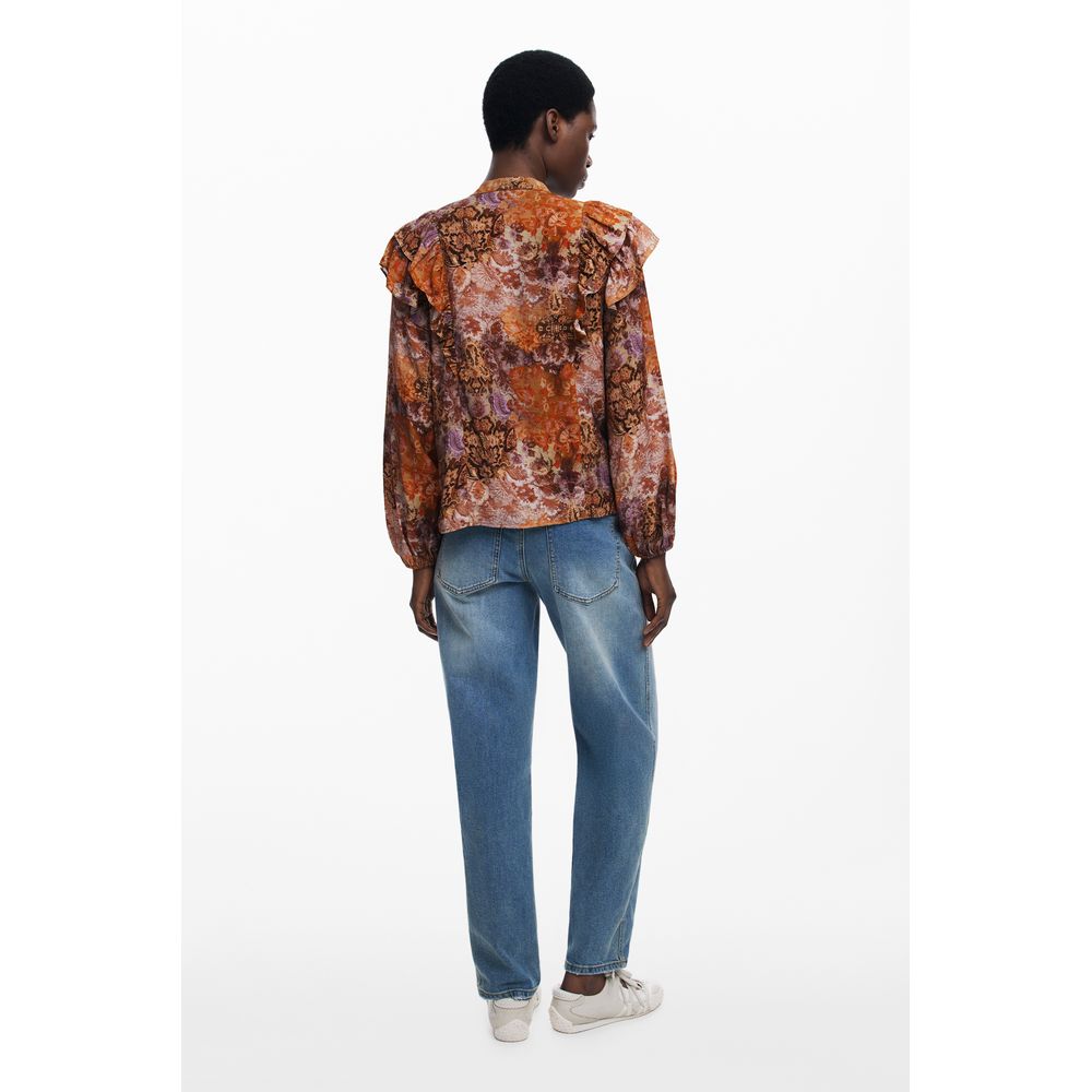 Arancione Viscosa Women Shirt