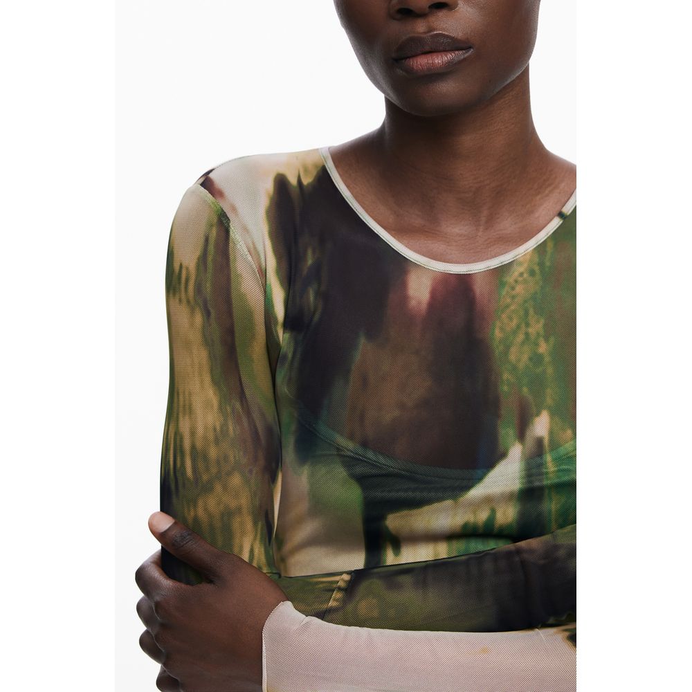 Green Polyester Casual Dress