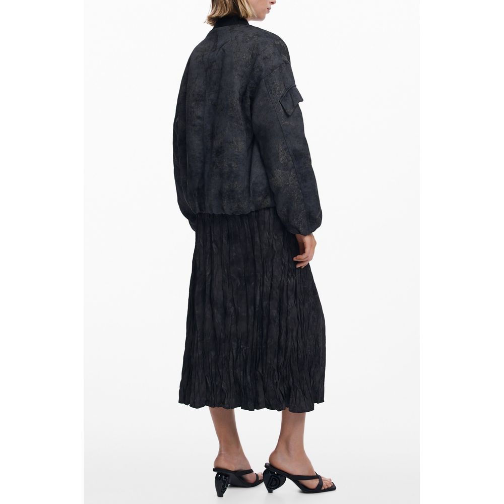 Black Polyester Women's Jacket