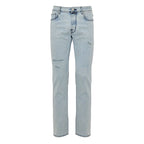 Blue Cotton Skinny Jeans