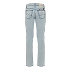 Blue Cotton Skinny Jeans