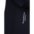 Navy Blue Wool Socks