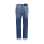Blue Cotton Relaxed Fit Jeans