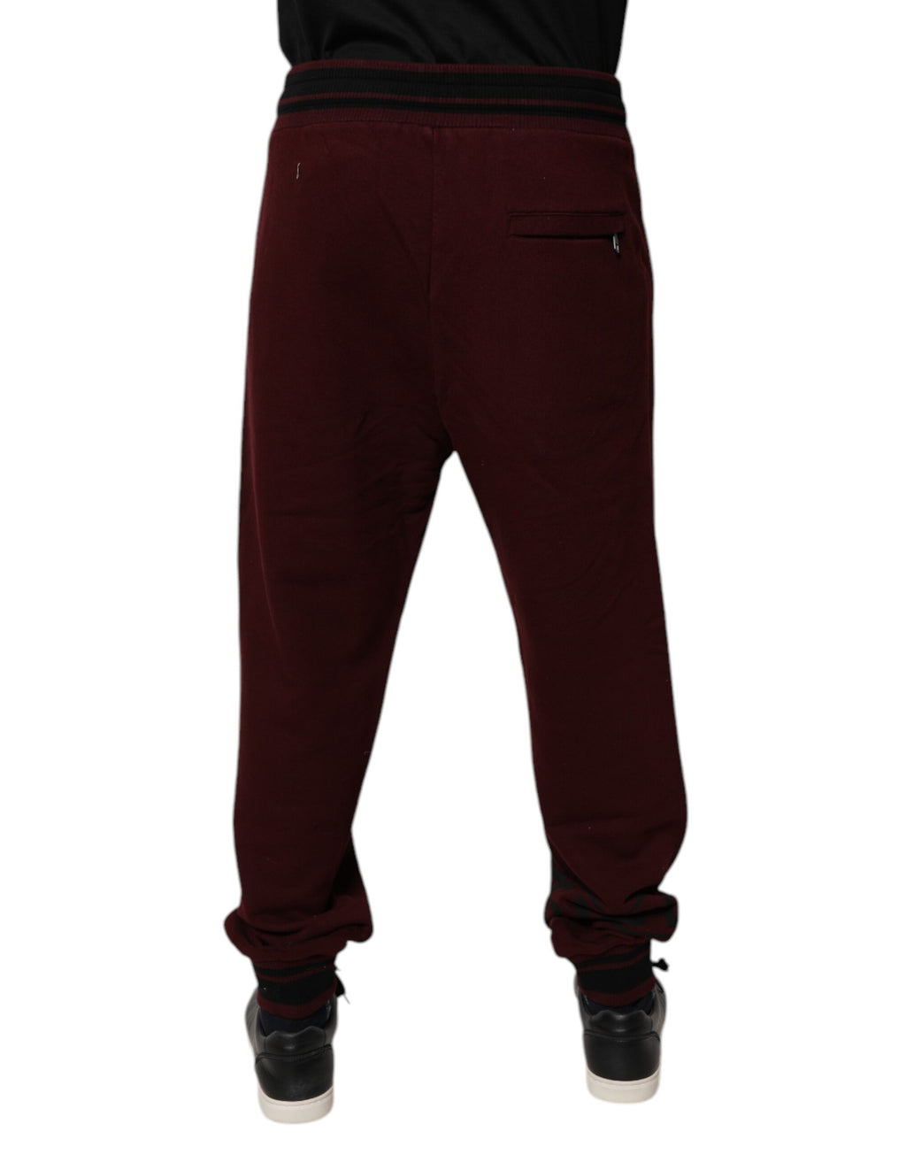 Maroon Cotton Men Jogger Sweatpants Pants