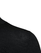 Black Wool Turtle Neck Men Pullover Sweater