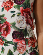 Multicolor Floral Print Viscose Sheath Dress