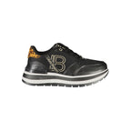 Black Polyester Women Sneaker