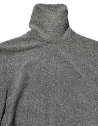 Gray Nylon Bodycon Sheath Long Sleeves Dress