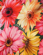 Multicolor Floral Print SilkSheath Midi Dress