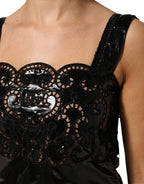 Black Cut Out A-line Sheath Mini Dress