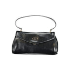 Black Polyurethane Women Handbag