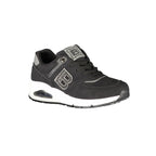Black Polyurethane Women Sneaker