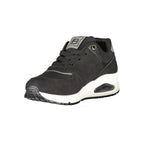 Black Polyurethane Women Sneaker
