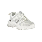 White Polyester Sneaker