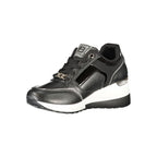 Black Polyurethane Women Sneaker