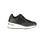 Black Polyurethane Women Sneaker