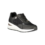 Black Polyurethane Women Sneaker