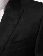 Black MARTINI 2 Buttons Suit Jacket Blazer