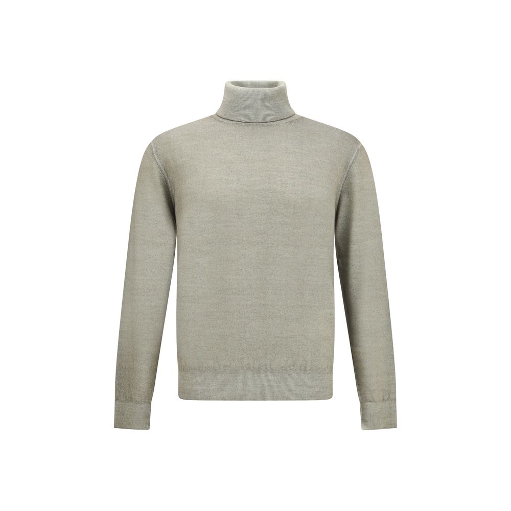 Bicolor Wool Turtleneck