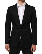 Black Wool 2 Buttons Suit Men Jacket Blazer