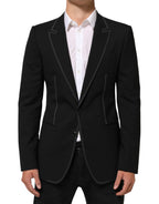Black SICILIA 2 Buttons Suit Jacket Blazer
