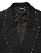 Black SICILIA 2 Buttons Suit Jacket Blazer
