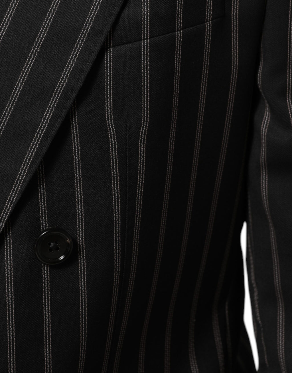 Black Stripes SICILIA 1 Button Suit Blazer