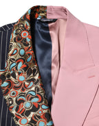 Multicolor Patchwork Single Breasted Jacket Blazer