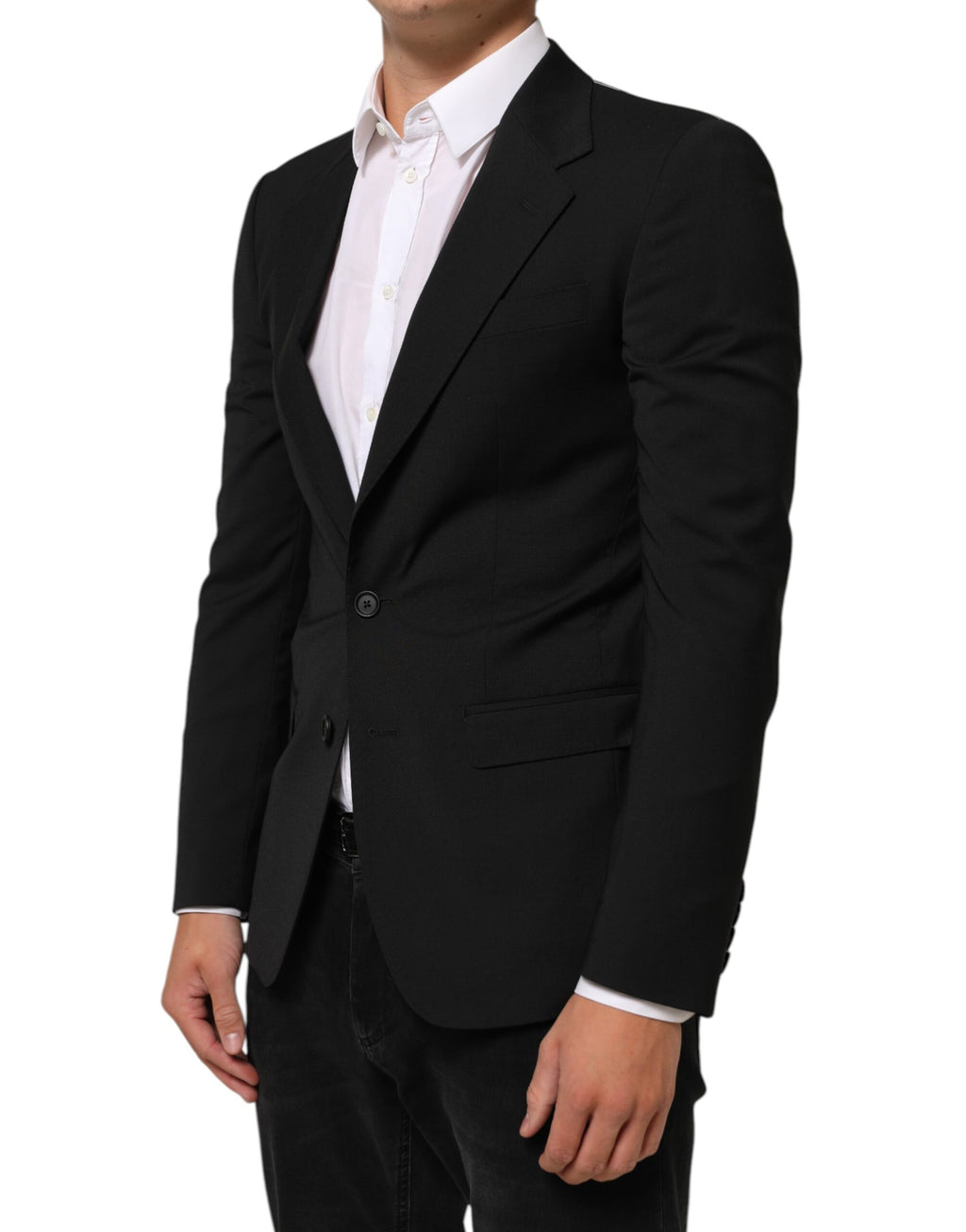 Black STAFF 2 Buttons Suit Jacket Blazer