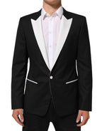 Black White MARTINI 1 Button Men Suit Blazer
