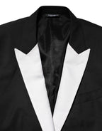 Black White MARTINI 1 Button Men Suit Blazer