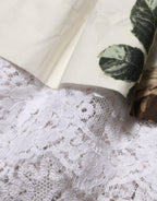 White Floral Lace Off Shoulder Mini Dress