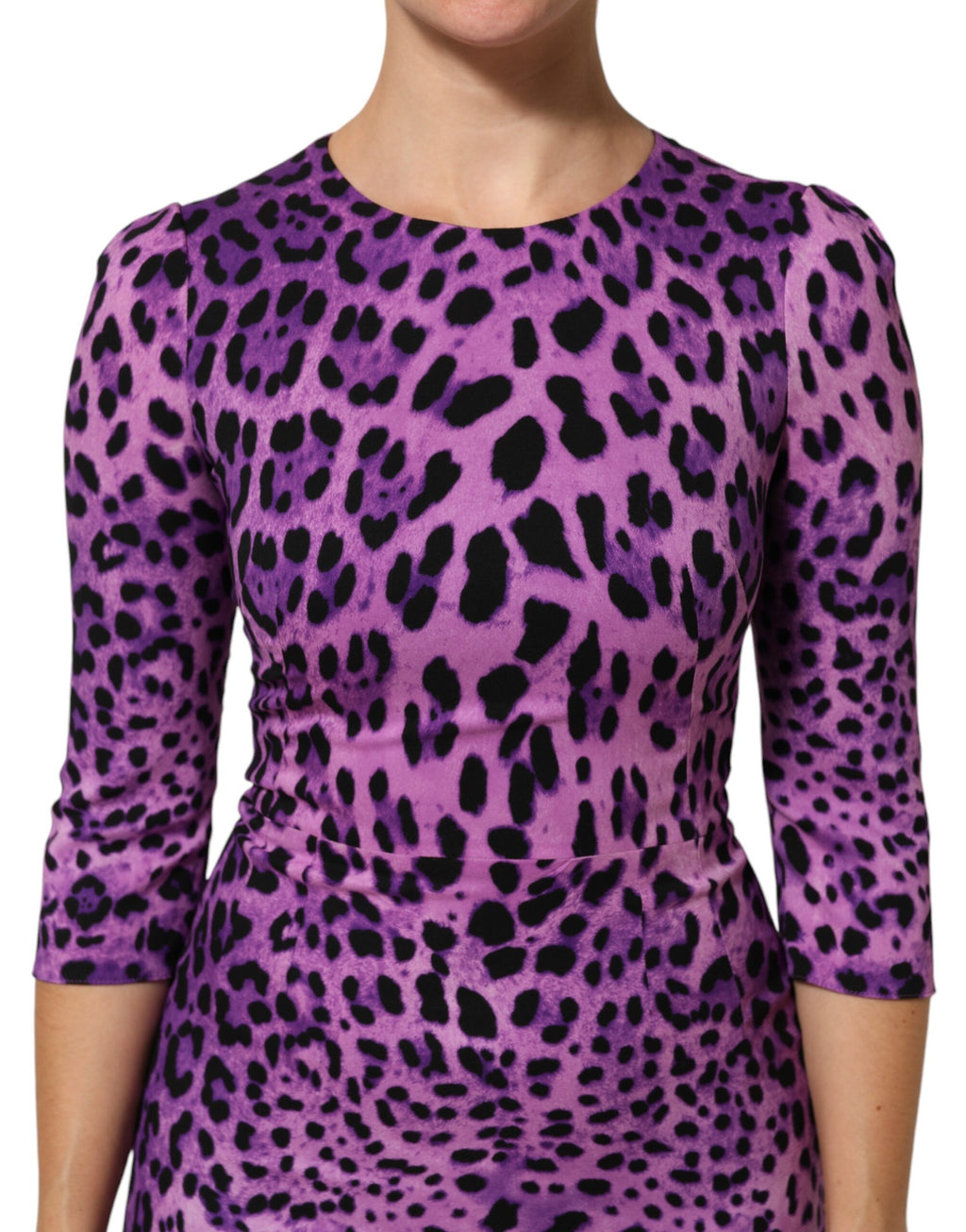 Violet Leopard Sheath Bodycon Mini Dress
